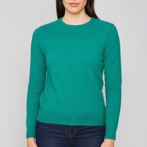 Charter Club 100% Cashmere Teal Green Crewneck Sweater Women’s XS